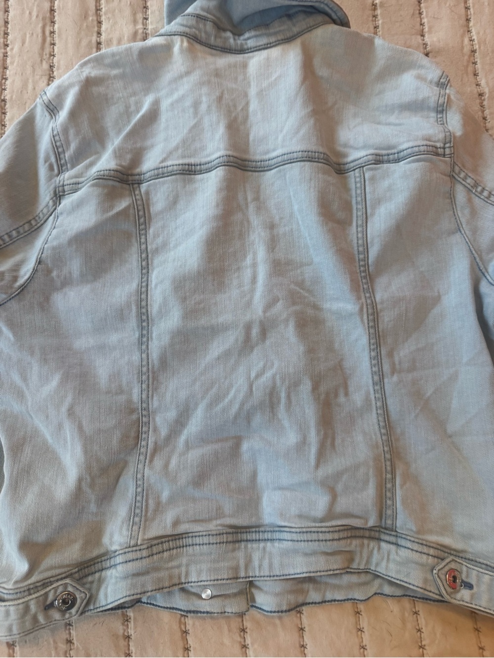 0017 Camaïeu Women’s Light Green Denim Jacket - Picture 3 of 4